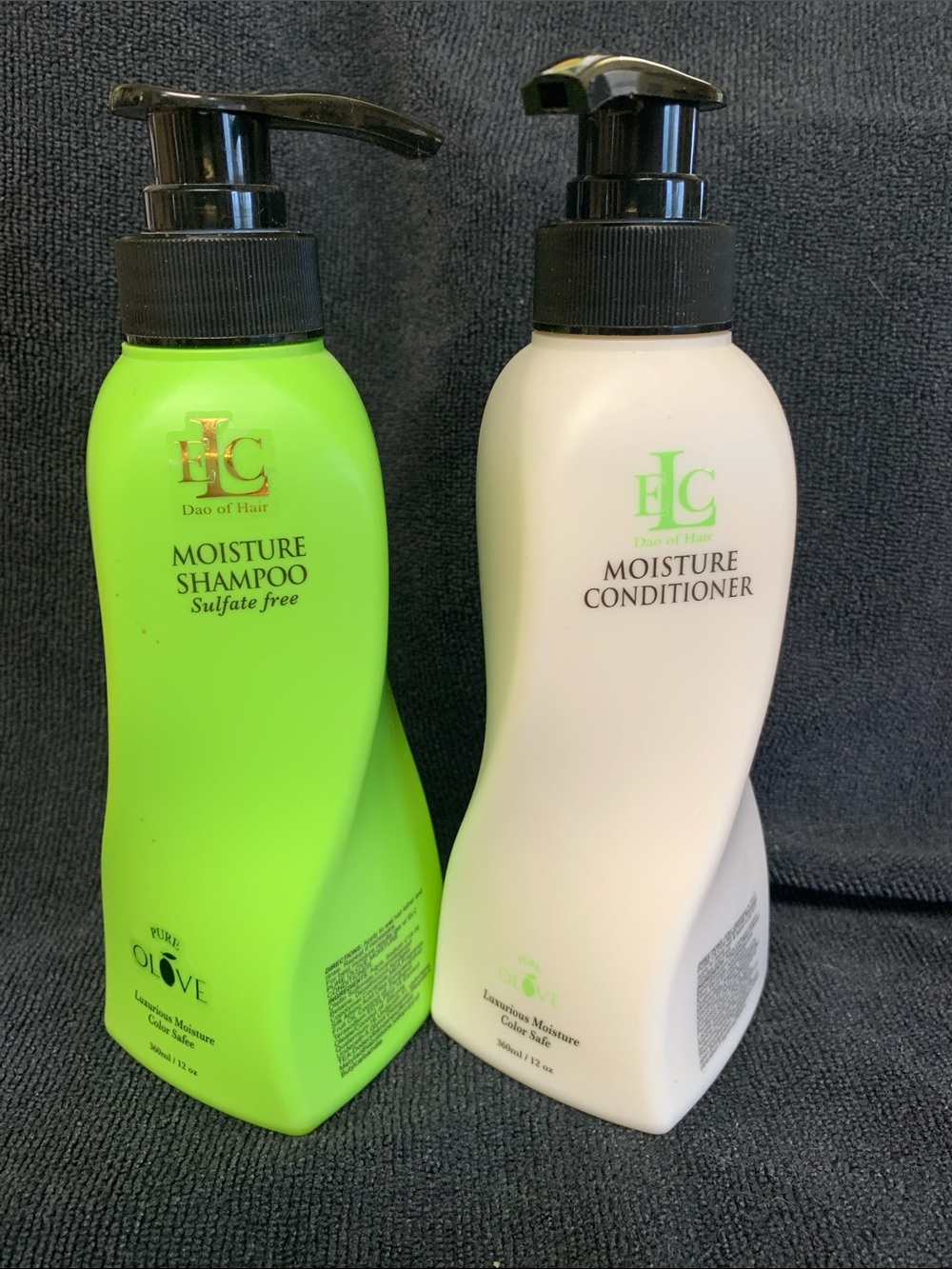 Moisture Shampoo & Conditioner Set — Green Shampoo, White Conditioner